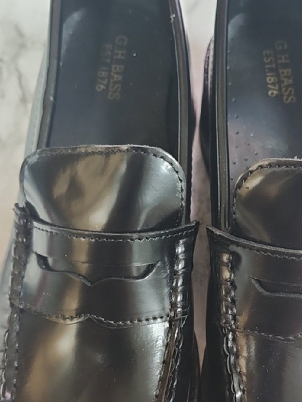 G.H. Bass Black Penny Loafers
